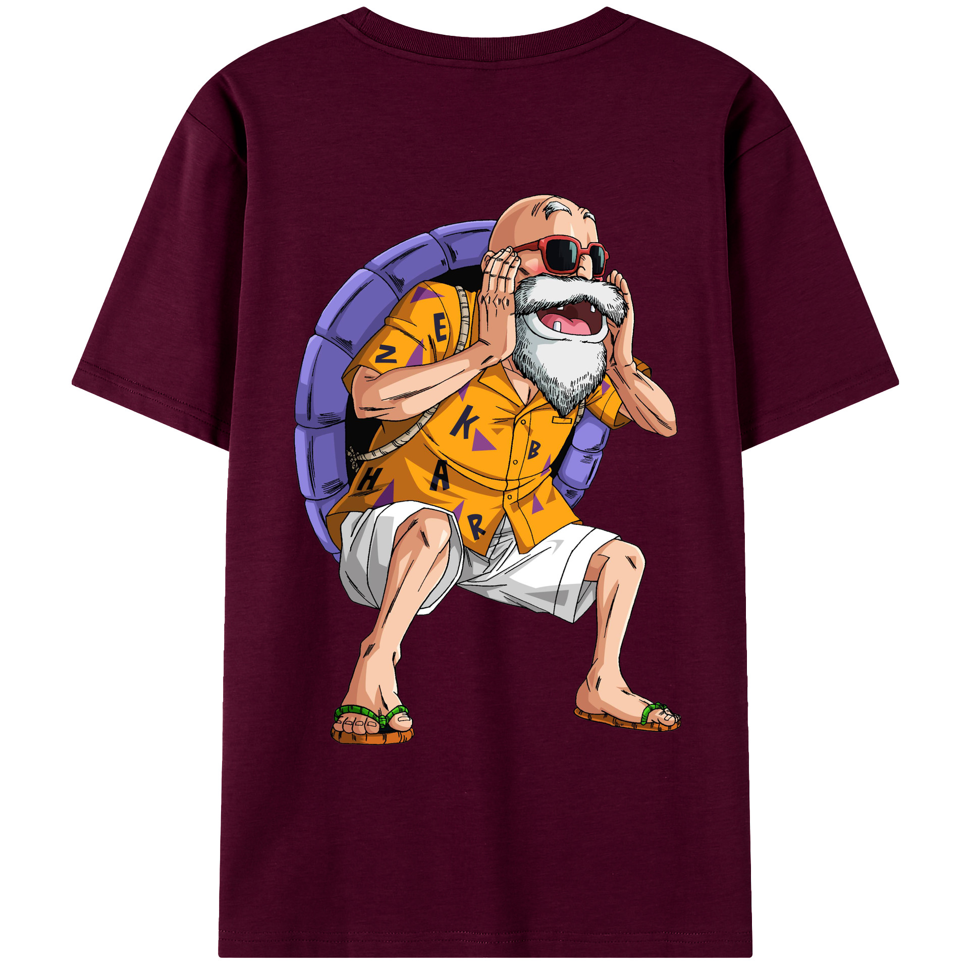 （画像用） ドラゴンボール 亀仙人（かめせんにん） DRAGON BALL Master Roshi Kame Sennin レディース半袖Tシャツ(バックプリント)
